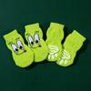 4lots Antiskid Dog Paw Protectors Warm Dog Socks Small Cat Knitted Warm Socks for Indoor and Outdoor Use