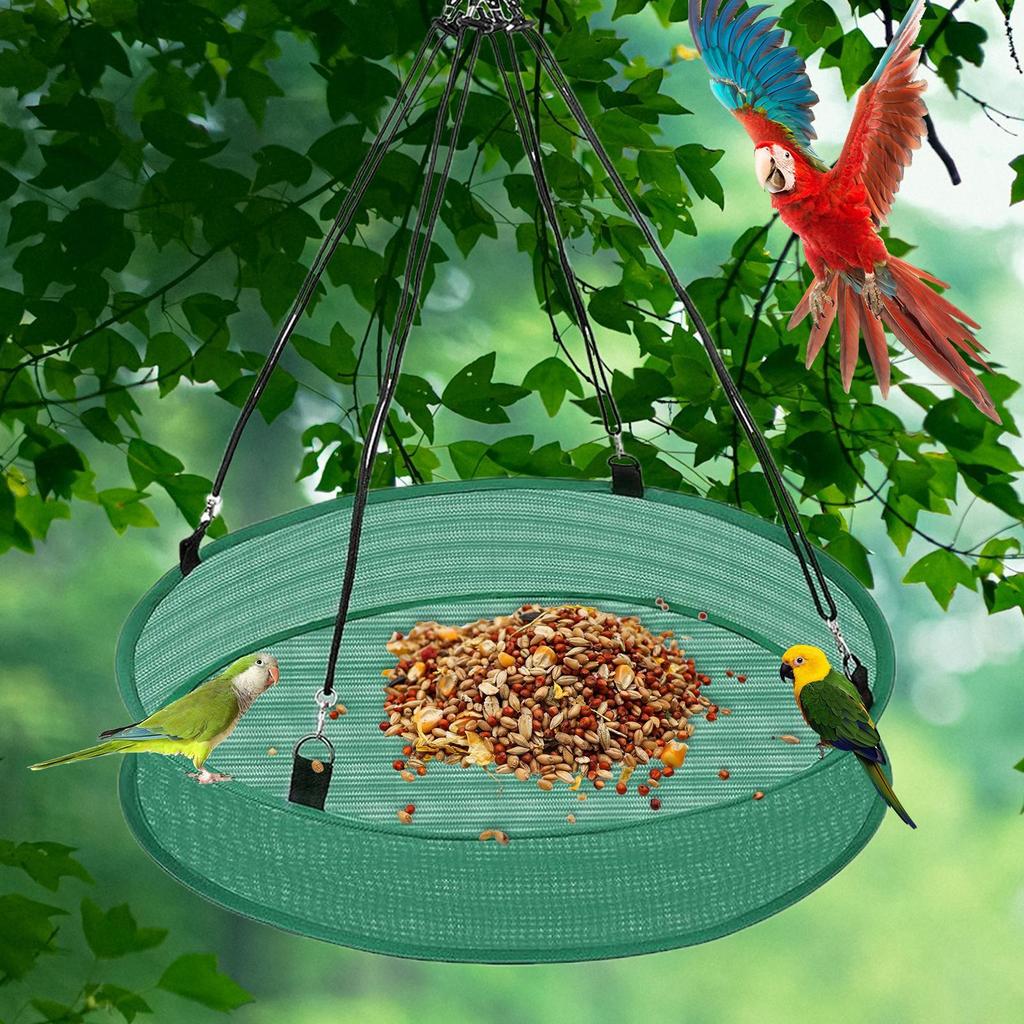 Outdoor Bird Feeders Squirrel Proof Finch Feeder Heavy Duty Spill Proof Catcher Tray Outdoor Decor for Backyard Garden Porch