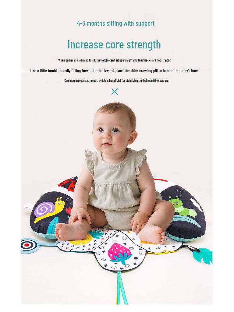 Dětský U-polštář pro polohu na bříšku a nácvik zvedání hlavičky