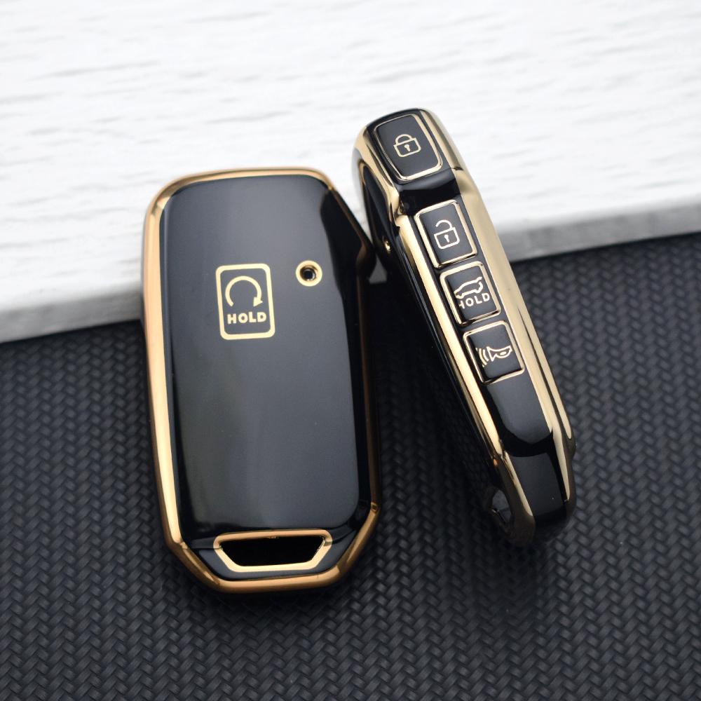 5 Buttons TPU Car Key Cove for Kia Seltos Sportage K5 Sorento Cerato KX5 Niro Forte K3 Optima Soul Tellurider Car Key Fob Bag