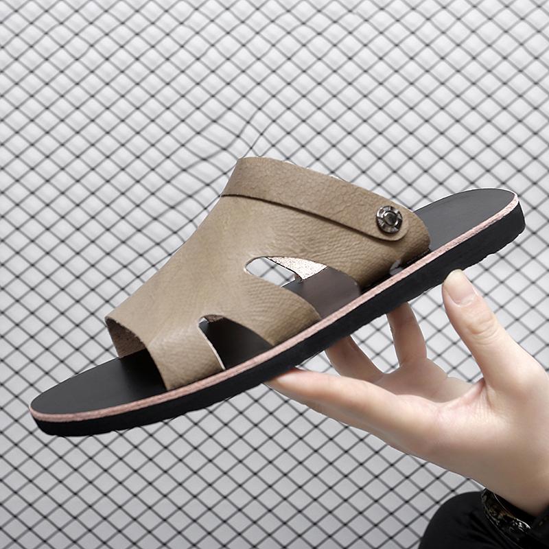 

Fashion Men Sandals Summer New Sandals Soft soled Non slip Dual purpose Driving Sandals Size 38-45 Men Sandals 45