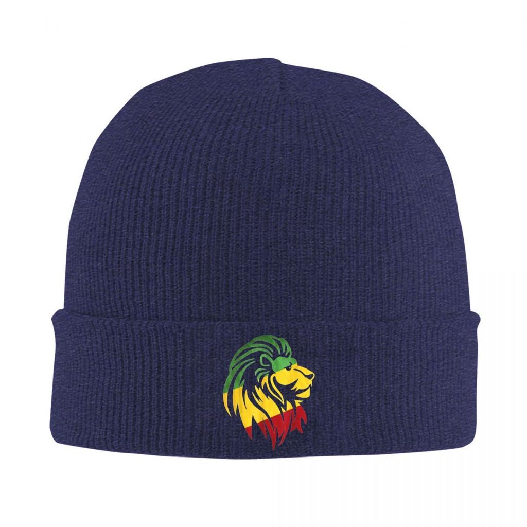 Lion Of Judah Reggae Hat Autumn Winter Skullies Beanies Street Rasta Lion Jamaican Caps FeUnisex Unisex Knitted Caps