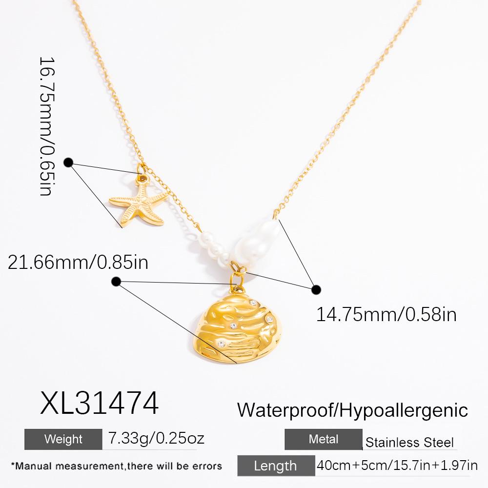 18K Gold Platinierte Schmetterling & Herz Kreuz Edelstahl Halskette für Damen
