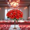 Bestseller 18-teiliges handgefertigtes weiches Seiden-Künstrosen-Bouquet Moderne langlebige Hochzeits-Heimdekoration Valentinstag Fabrik