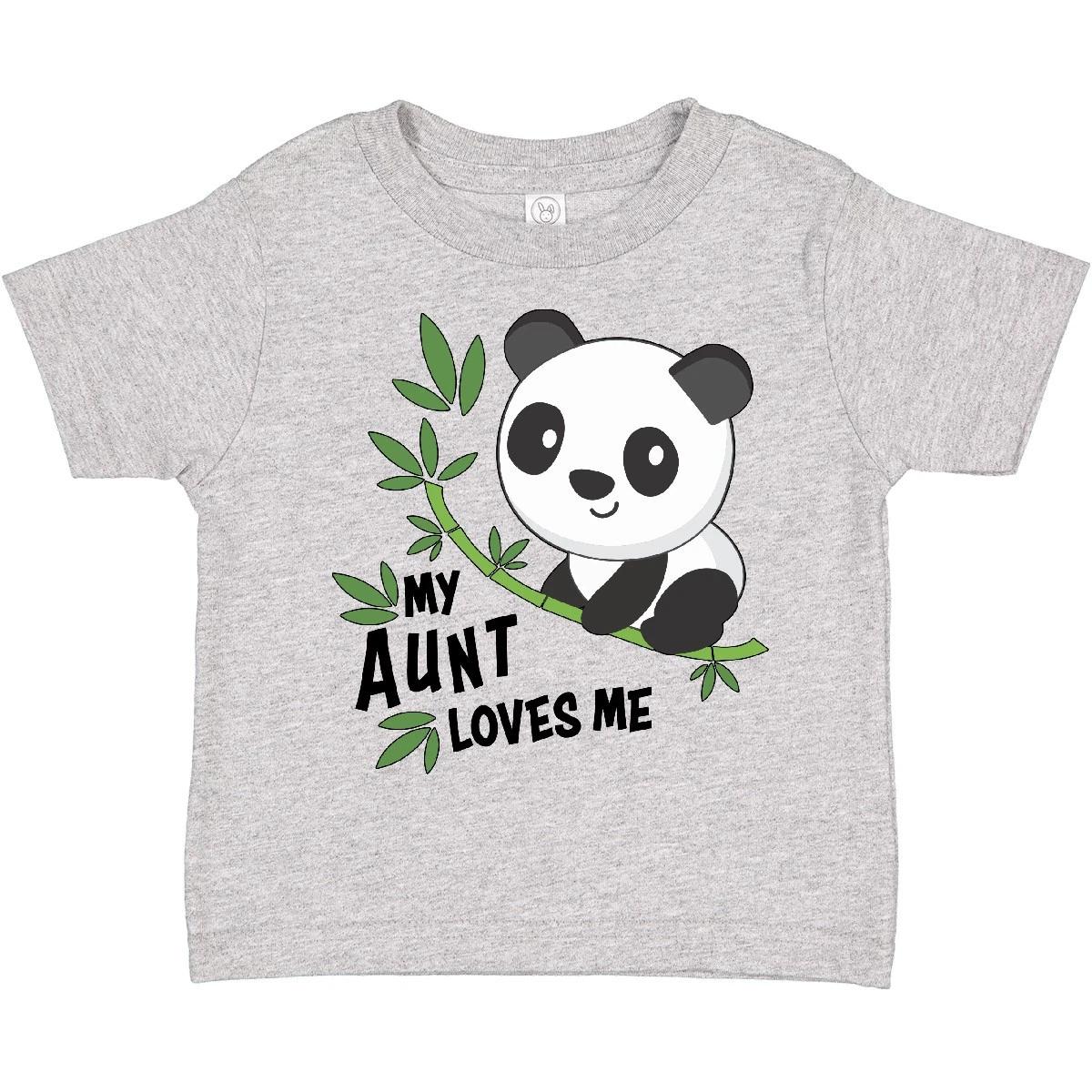 Inktastic My Aunt Loves Me- Cute Panda Toddler T-Shirt Family Auntie Nephew Kid 100