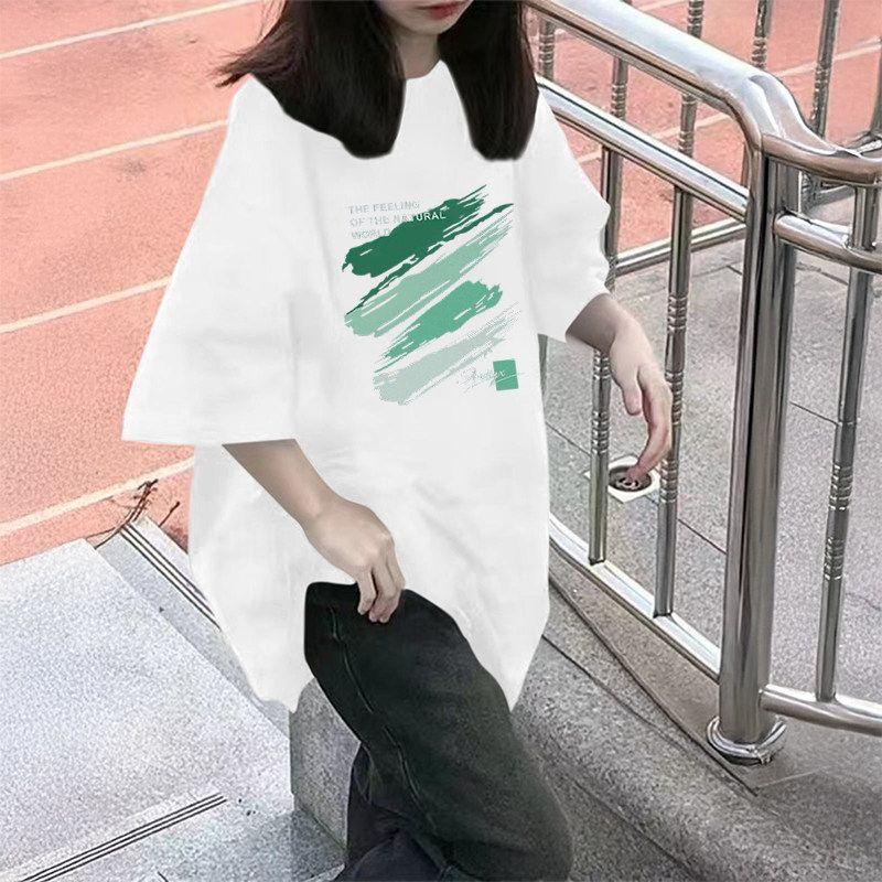 2026 New Style Loose-Fitting Slimming Ins Half-Sleeve Top 150kg Summer Women's Plus-Size Niche Fat Mmt Short-Sleeve T-Shirt