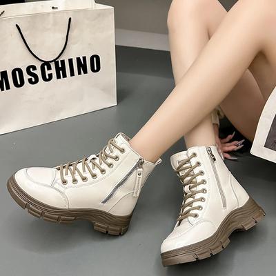Fashion Autumn Women's Platform Walking Shoes New Fashion Lace Up Zipper Ankle Boots for Women Sneakers Outdoor Casual Women's Boots