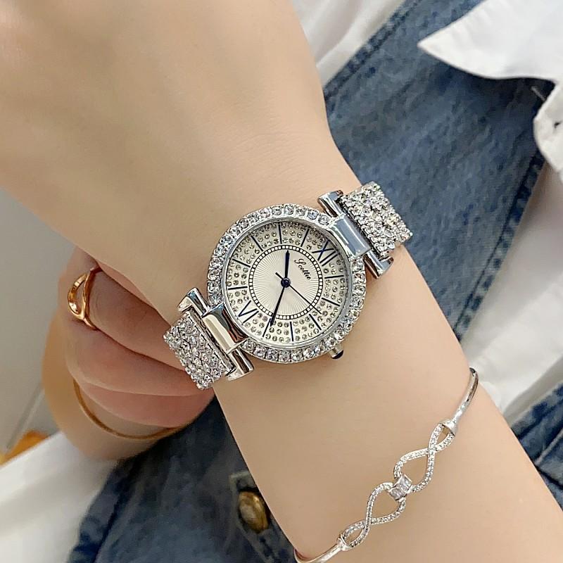 Full Diamond Roman Quartz Watch Women'S Temperament Watch Bracelet Strap Temperament Watch Women'S Style