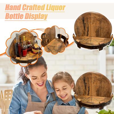 Expositor de garrafas de bebidas artesanais, montado na parede, porta-vinhos, pendurado, decoração para casa, sala de estar, cozinha, expositor