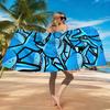 Extra Large Quick-Drying Microfiber Beach Towel - Shark Design, Super Absorbent & Lightweight
