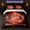 Sunderland FC Vlastní Jméno Text Povlečení 1 Povlak na Peřinu+2 Povlaky na Polštář Fotbalové Logo Personalizovaný Dárek Pro Zvláštní Příležitost Dekorace Ložnice