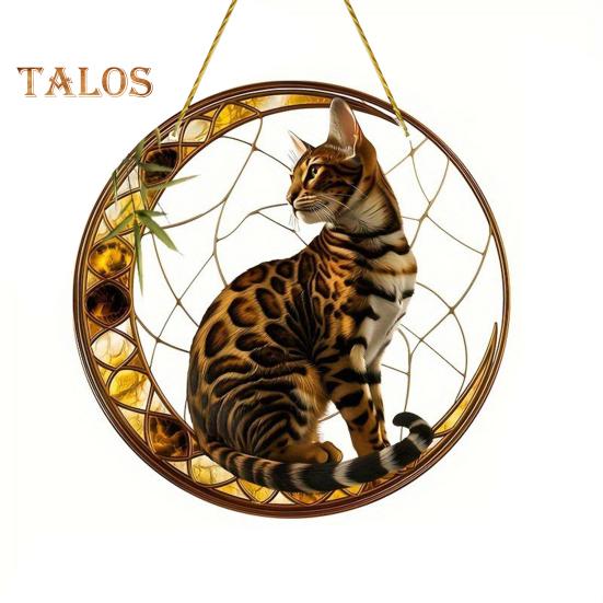 

Акриловый ловец солнца для кошек, подвесное украшение на окно в виде котенка для украшения дома, балкона, сада, любителям кошек Cat