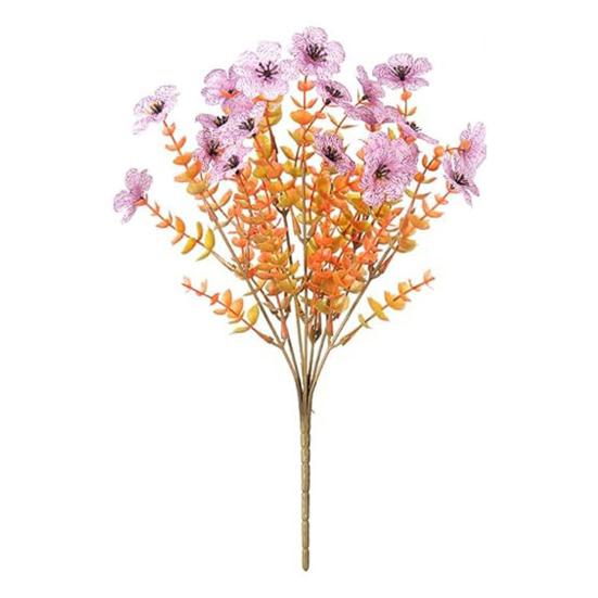 Fall Artificial Flower 7 Fork Realistic Fake Plastic Flower Home Office Wedding