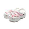 Crocs Classic Platform Clog EVA Fashion Personality Simple Classic Versatile Hole Shoes Unisex White