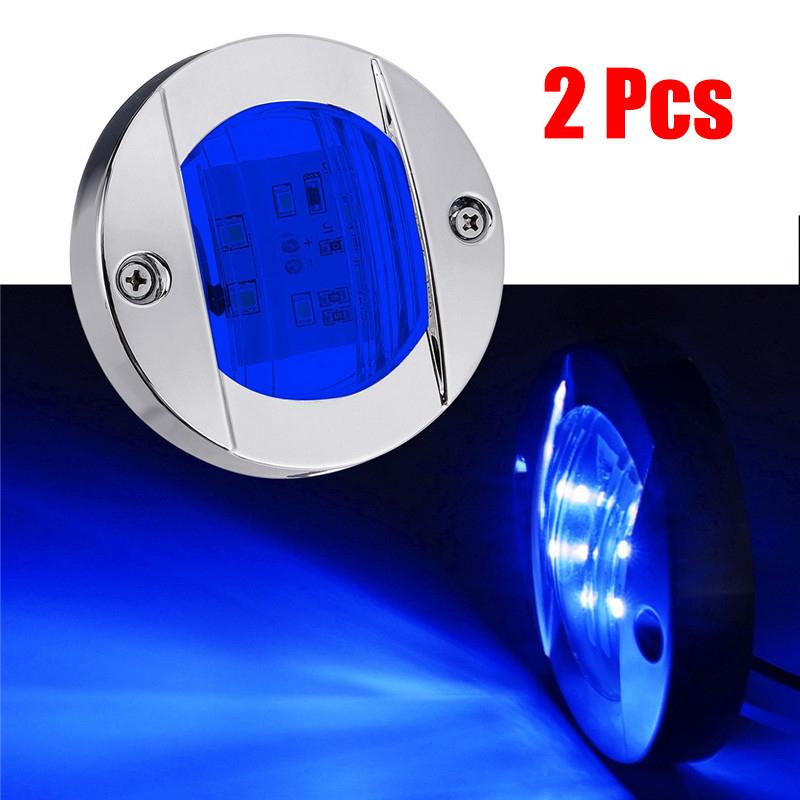 4PCS Boat Marine Lights Navigation Light Waterproof Marker Lamp For Truck RV Yacht Transom Anchor Stern DC 12V 6LED Stern Lamps