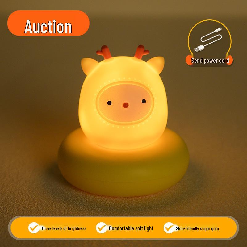 Rechargeable Eye-Friendly Night Light for Kids & Postpartum Mothers - Touch-Control Desk Lamp