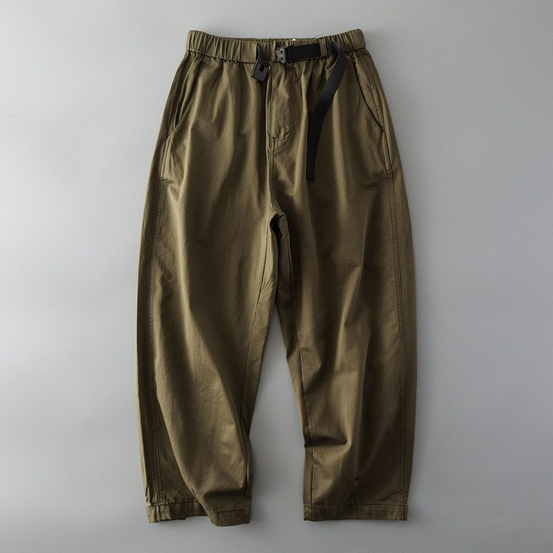 Overalls Men s Summer American Thin Loose Straight Pants Foreign Trade Men s Trousers Export Men s Cotton Casual Pants Army Green 2XL