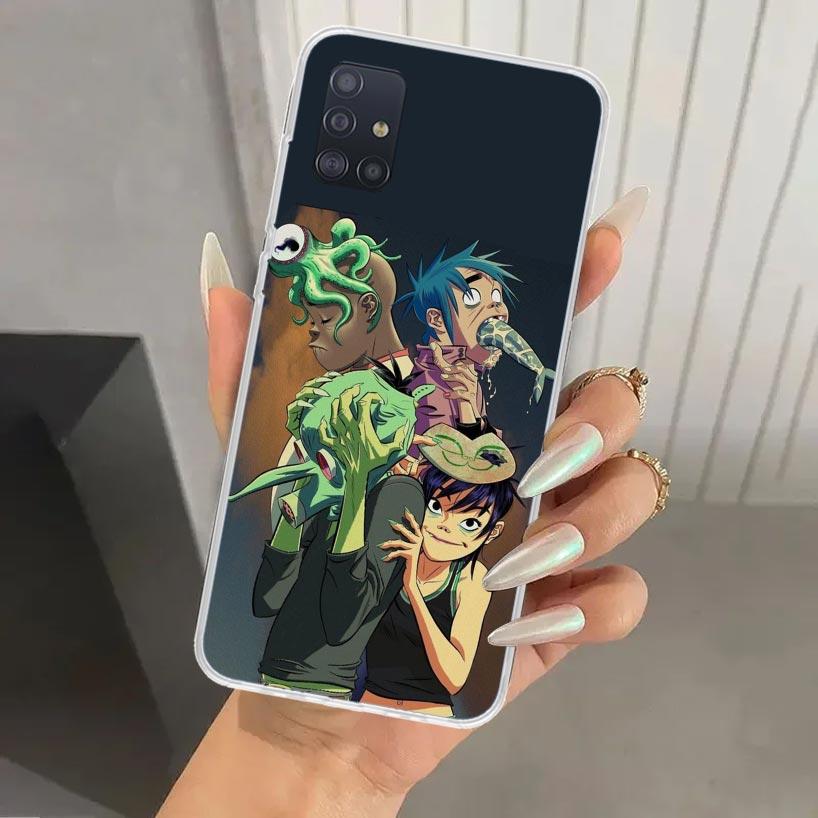 Gorillaz Anime Phone Case for Samsung Galaxy A52 A32 A22 A12 A02S A50S A30S A10S Note 20 Ultra 10 Plus S10 A31 A20 A71 A72 Galax