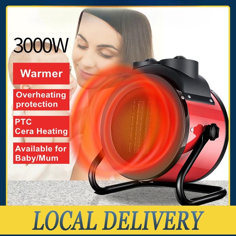 Industrial Electric Heater Fan Commercial Warm Heater Blower Keletool 3000W Air Workshop Space Garage Heating Appliances