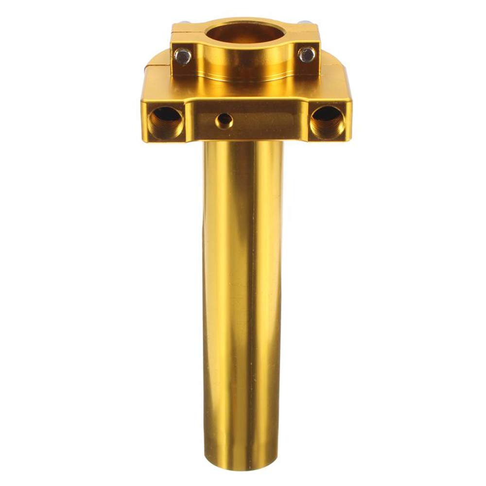 HANSWD Motorcycle CNC Aluminum 22mm Throttle Grip High Performance Twist Throttle Grip Cable Scooter Bike Pedal (Gold)