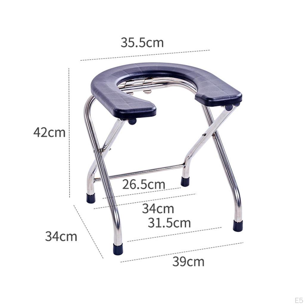 Toilet Chair Mobile Folding Strong Bearing Capacitywaterproof Heavy Duty Potty Commode