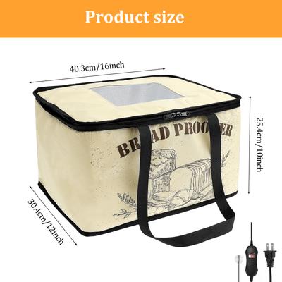 1Pc Bread Proofing Box Large Capacity Dough Proofing Box with Time Controller Foldable Bread Proofer for Pizza Yogurt and Butter