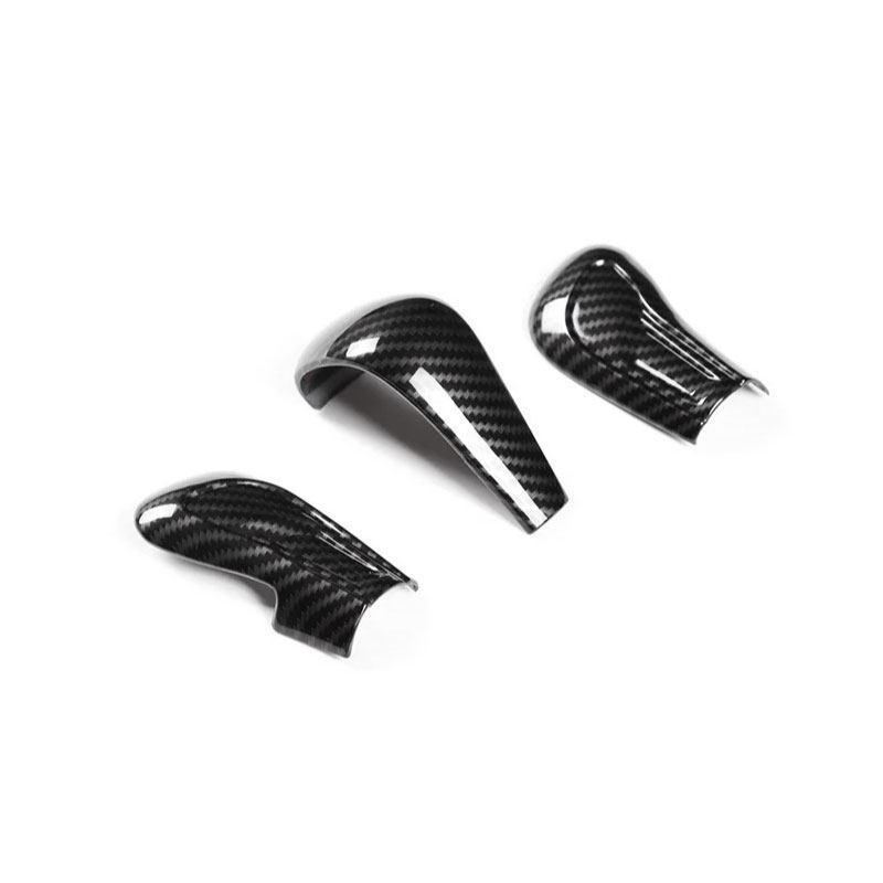Car For Mazda 3 BP Axela CX-30 CX30 CX-50 - 3pcs Accessories Carbon Fiber Texture ABS Gear Shift Head Cover Trim