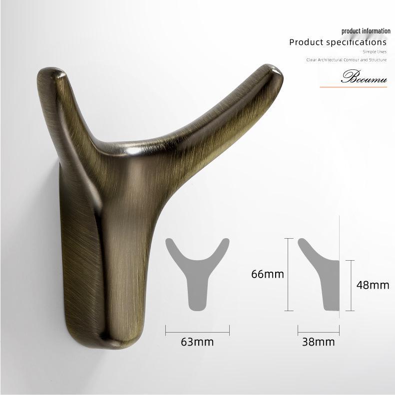 Modern Nordic Cow Horn Metal Wall Hook for Bathroom or Wardrobe