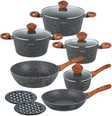 Set Of 12 Granite Cookware Klausberg Kb-7242 Granite Wood