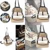 Durable Beige Dog Car Seat Carrier Breathable Pet Travel Bag For Safe Journeys
