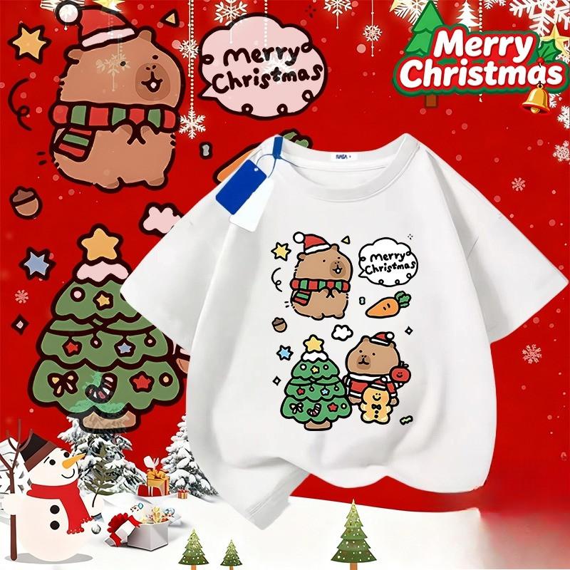 NELLY Christmas, Children's Party Team T-shirt, Round Neck Christmas T-shirt