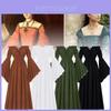 Elegant Renaissance Style Off Shoulder Ruffled Long Sleeve Dress For All Genders