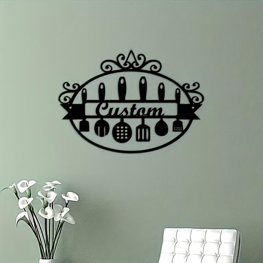 Metal Wall Art Kitchen Decor Modern Personalized Easy Clean Reusable Home Country