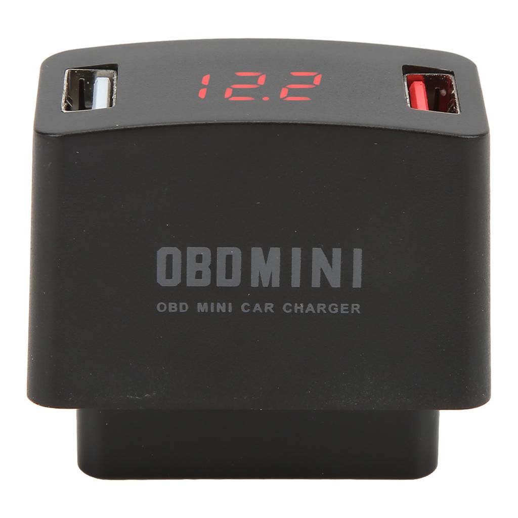 Car OBD Charger DC12‑24V Dual USB LED Digital Display Charging Adapter Universal for Vehicles