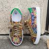 Fashion Comemore Spring Autumn New Women Fashion Printed Sneakers Flat Bottom Women Comfortable Lace Up Casual Walking Vulcanize Shoes