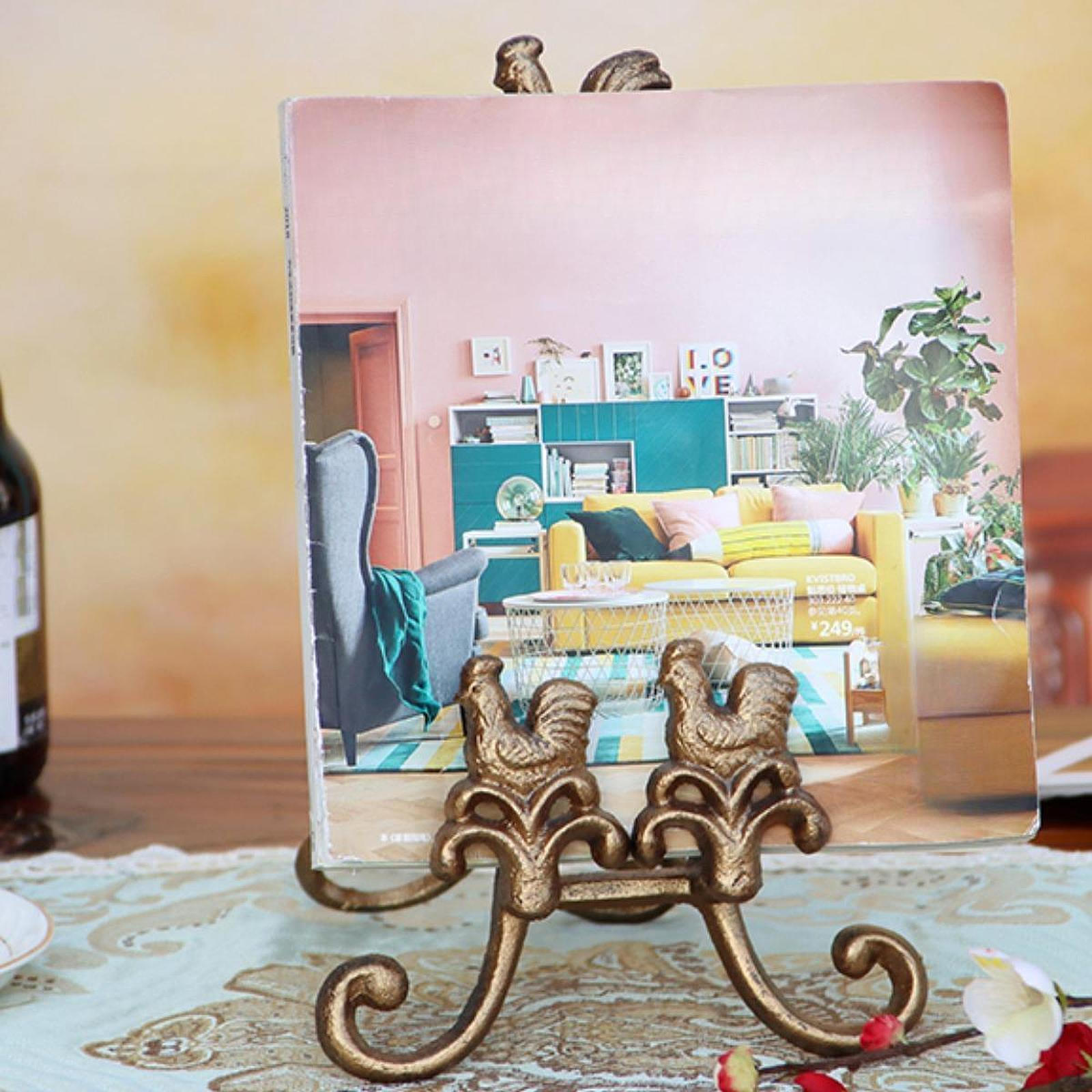 

Plate Holder Easel Display Stand European Antique Tableware Rack Tabletop Picture for