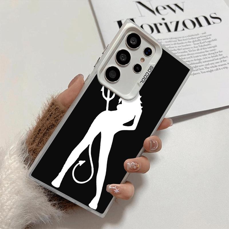 Devil Girl Silhouette Cool Shockproof Phone Case for Samsung Galaxy S26 Edge S25 Ultra S24 FE S23 Plus S21 Cover Anti Fall Funda