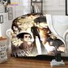 Attack On Titan Blanket Cover Anime Blankets for Beds Sofas Soft Carpet Warm Bed Sheet Bedspread Bedding Queen Size Room Decor