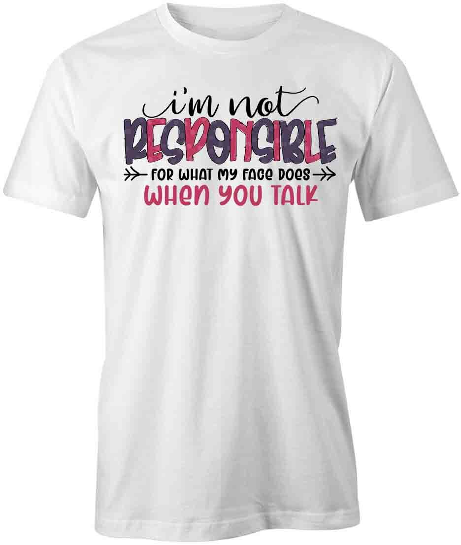 WHAT MY FACE DOES TShirt Tee Short-Sleeved Cotton CLOTHING QUOTE S1WCA429 XXXXL
