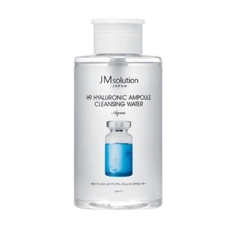 JMsolution H9 Hyaluronic Ampoule Cleansing Water Aqua 500ml – Hydrating Micellar Water for Gentle Makeup Removal