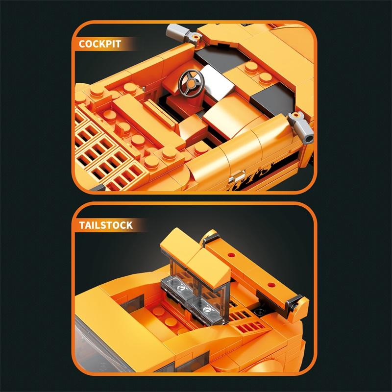 318PCS City Racing Car Building Blocks Supercar Sports Car Model Bricks Adult Desktop Display Children DIY Toys Holiday Gifts