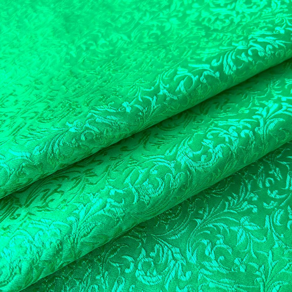 Brocade Jacquard Wheat Flower Pattern Damask Fabric For Silk Satin Girl's Dress Cheongsam Costume Curtain DIY Quilting Patchwork