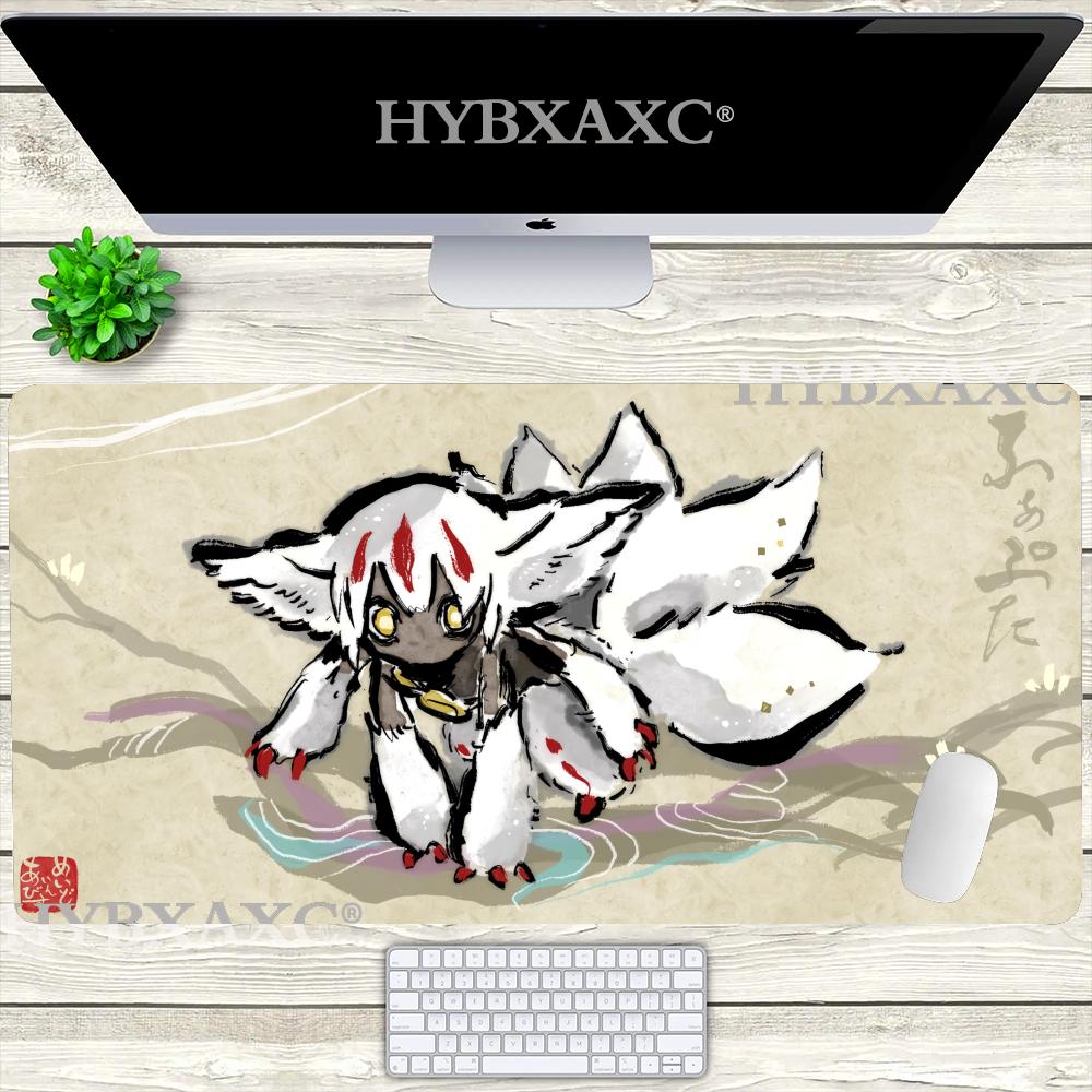 HYBXAXC Large Mouse Pad Cartoon Made In Abyss Mousepad Keyboard Desk Game Rubber Noslip Mouse Mat Gamer Riko Nanachi Mausepad