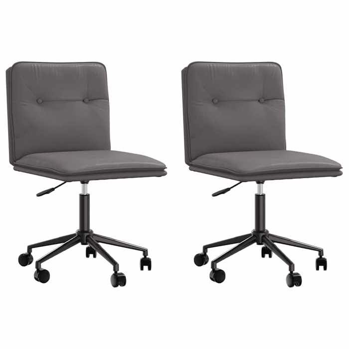 VidaXL Chaises à manger lot de 2 gris similicuir, chaise, chaise de salon, chaise d'appoint, chaise de cuisine, siège à 3315421