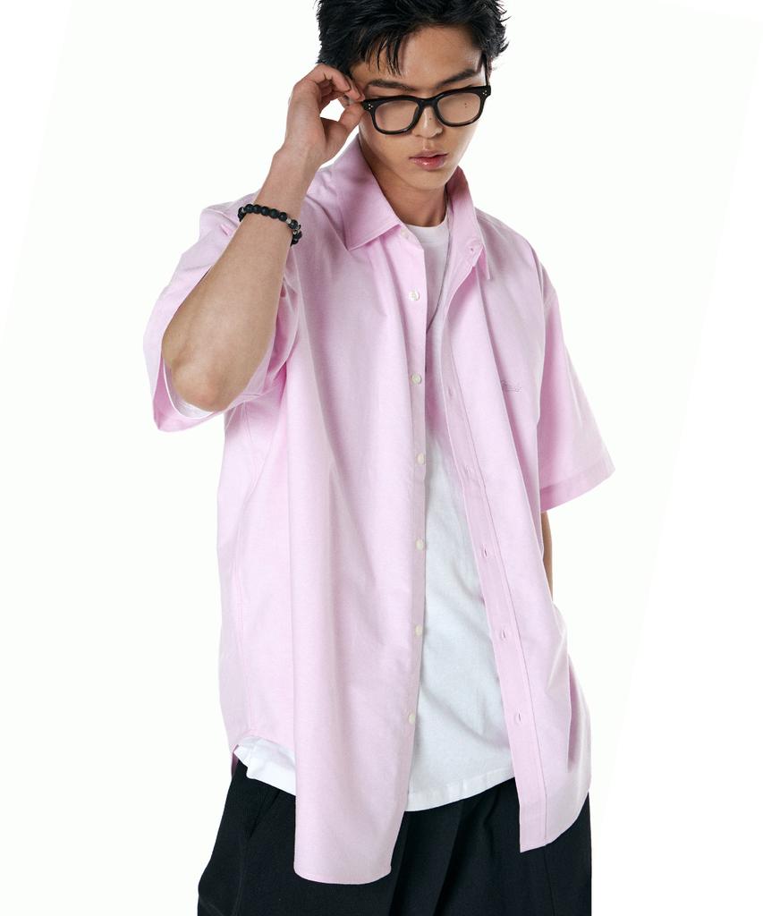 NODU Daily Oxford Oversized Shirt [Pink]