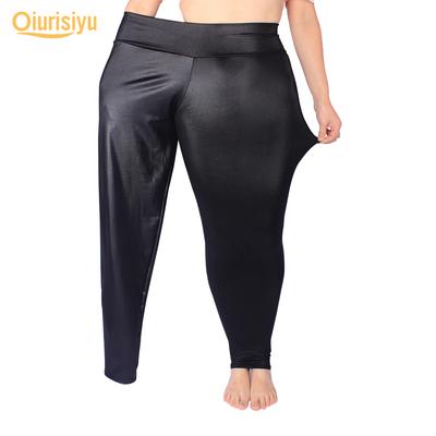 Γυναικείο κολάν Skinny Strechy Παντελόνι Μαύρο Faux Leather Plus Size