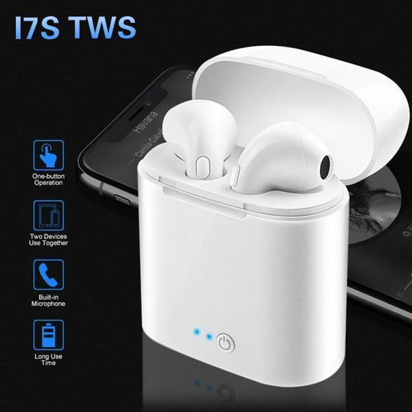 

I7S Новые беспроводные наушники наушники earbuds с зарядкой Box Мини Bluetooth гарнитура Стерео с микрофоном Handsfree наушники