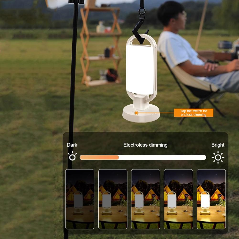 Camping Lantern LED Solar Lantern Waterproof Portable Camping Lantern Foldable for Power Outages Hurricane Hiking Fish Emergency