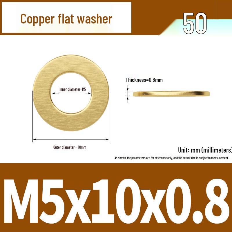 Ultra-Thin Brass Flat Washer Round Shim (Sizes M2-M20)