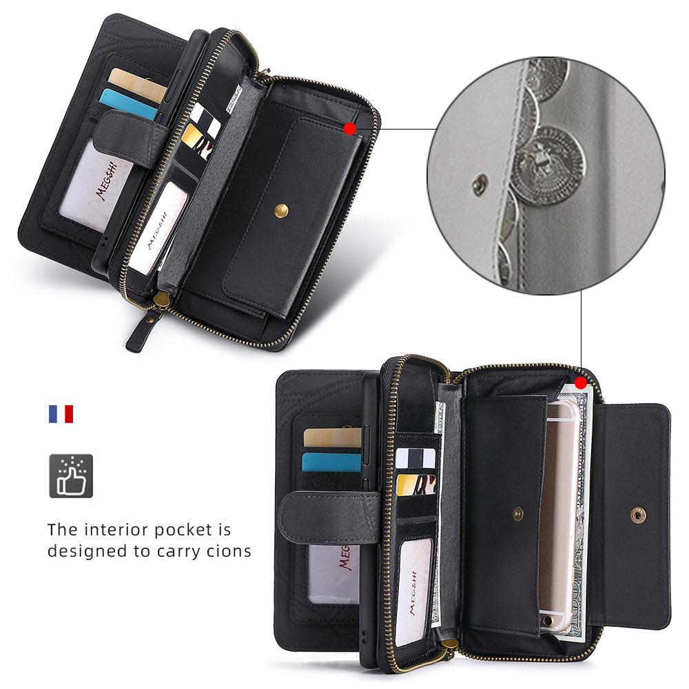 Handyhülle im Brieftaschenformat aus Leder mit Kartenfach für iPhone 15 Pro Max, iPhone 12, Samsung S22 Plus.
